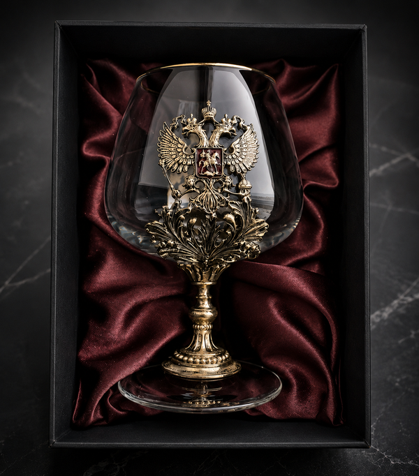 Imperium Crest Luxury Crystal Goblet with Handcrafted Royal Gold Crest – Collector's EditionImperium Crest Luxury Crystal Goblet with Handcrafted Royal Gold Crest – Collector's Edition